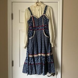 VINTAGE Blue Gunne Sax Dress and Blouse